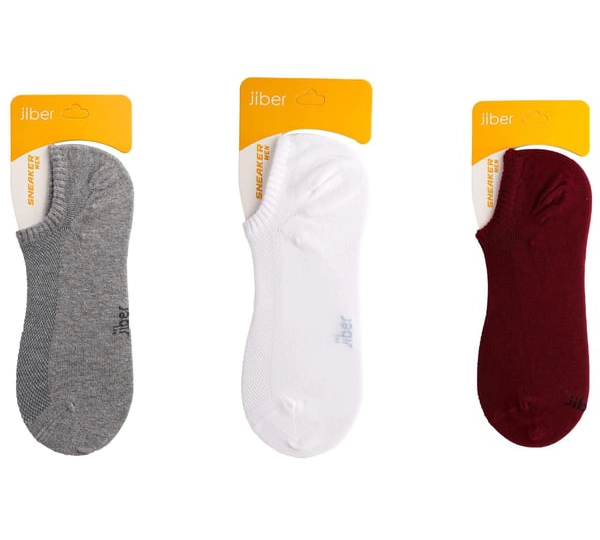 Jiber Erkek Pamuklu Sneaker Çorap 7701 (12 Çift) - Görsel 3