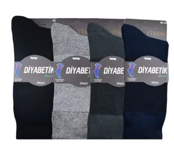 Staray Erkek Bambu Diyabet Şeker Çorabı 586 (12 Çift)