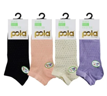 Pola Kadın Bambu Patik Çorap 4300 (12 Çift)